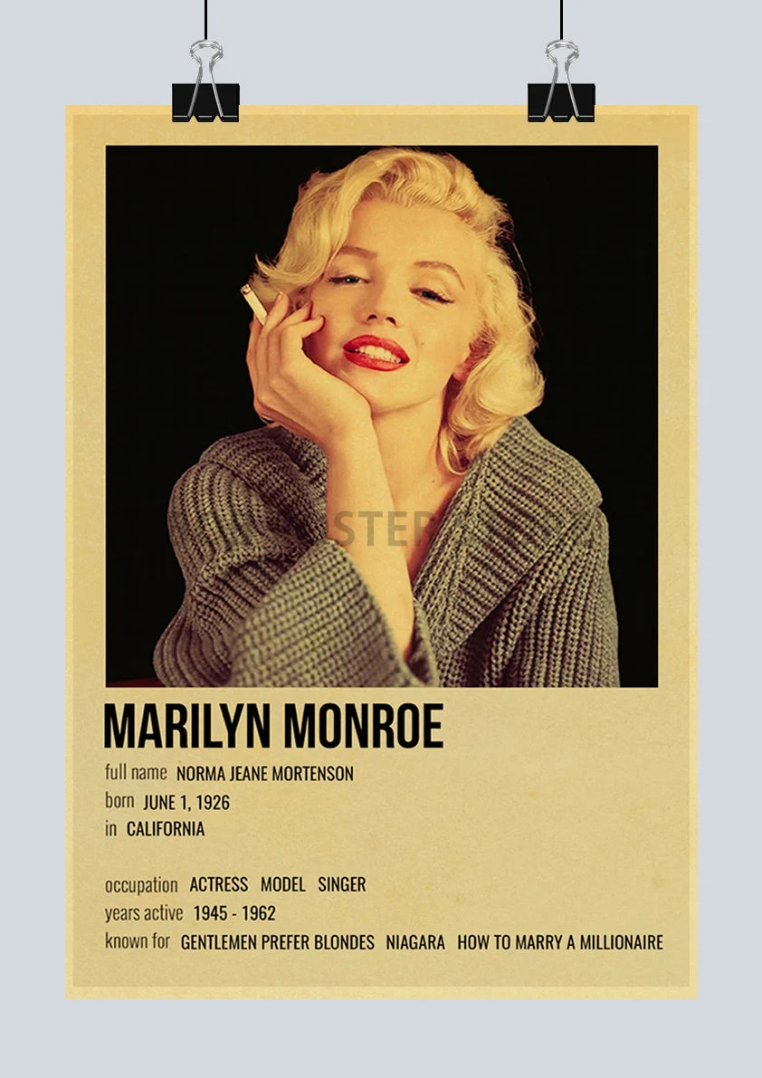 Classic Hot Singer Musician Poster Vintage Kraft Paper Decorative Collection Art Home Study Room Bar Cafe Door Gift Wall Sticker | Color:Q217-10