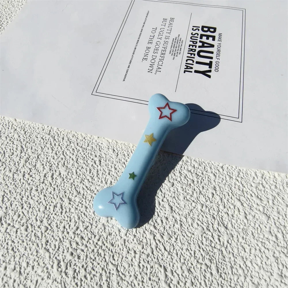 Charm Dog Hair Band Pet Dog Bone Design Fashion Hair Decoration Barrettes Hairpin Headwear Hair Clips Cat Supplies | Color:1