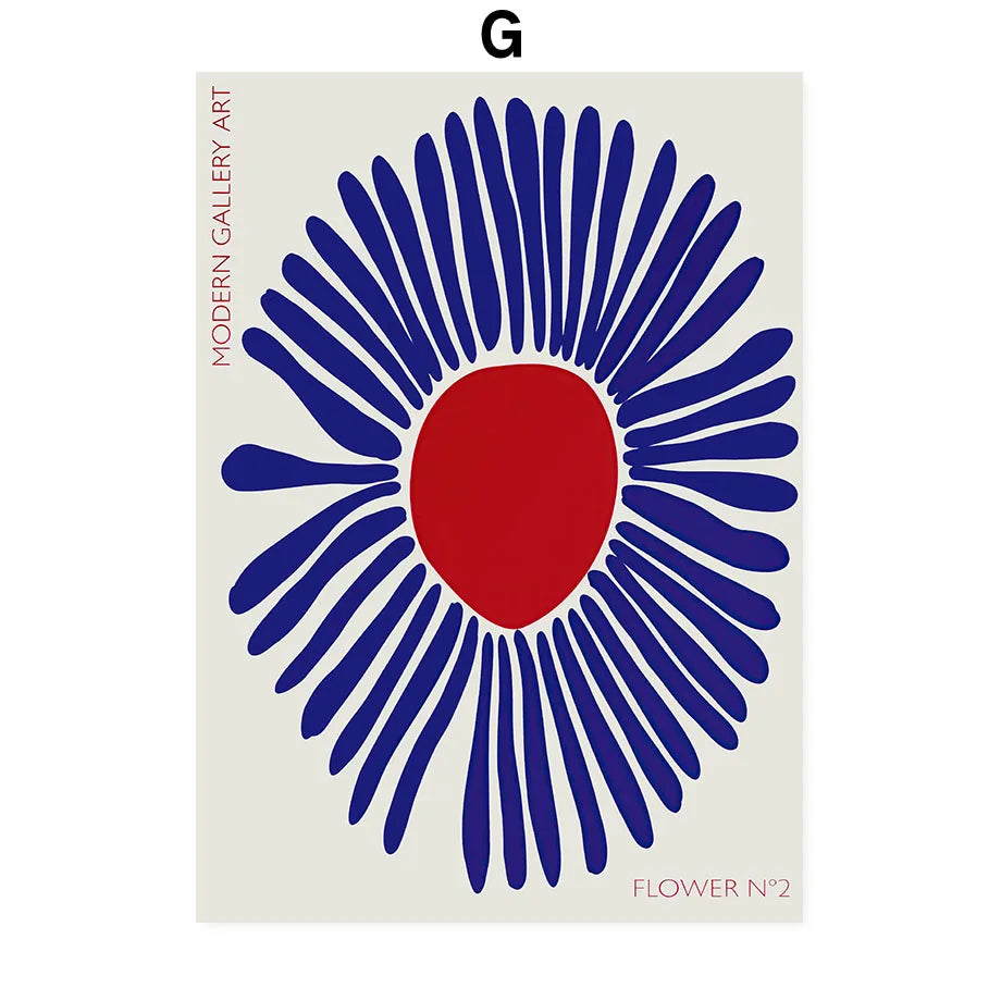 Abstract Mio Flowers Wall Art Posters Gallery Prints Canvas Decorative Painting Wall Decoration Mural Pictures Living Room Decor | Color:G