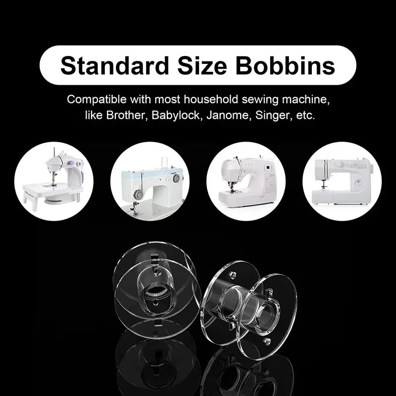 25Pcs Clear Sewing Machine Bobbins Spools Empty Bobbins Spools Plastic Storage Box For Household DIY Sewing Accessories Tools | 5