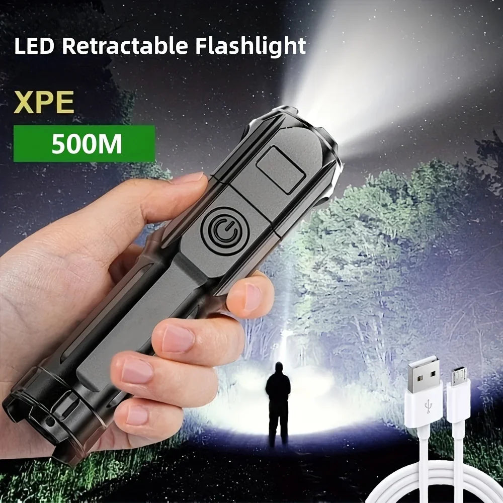 Powerful LED Flashlight Rechargeable USB Waterproof Zoom Fishing Hunting Camping 100,00 Lumen Tactical Flashlight LED Torch | 3