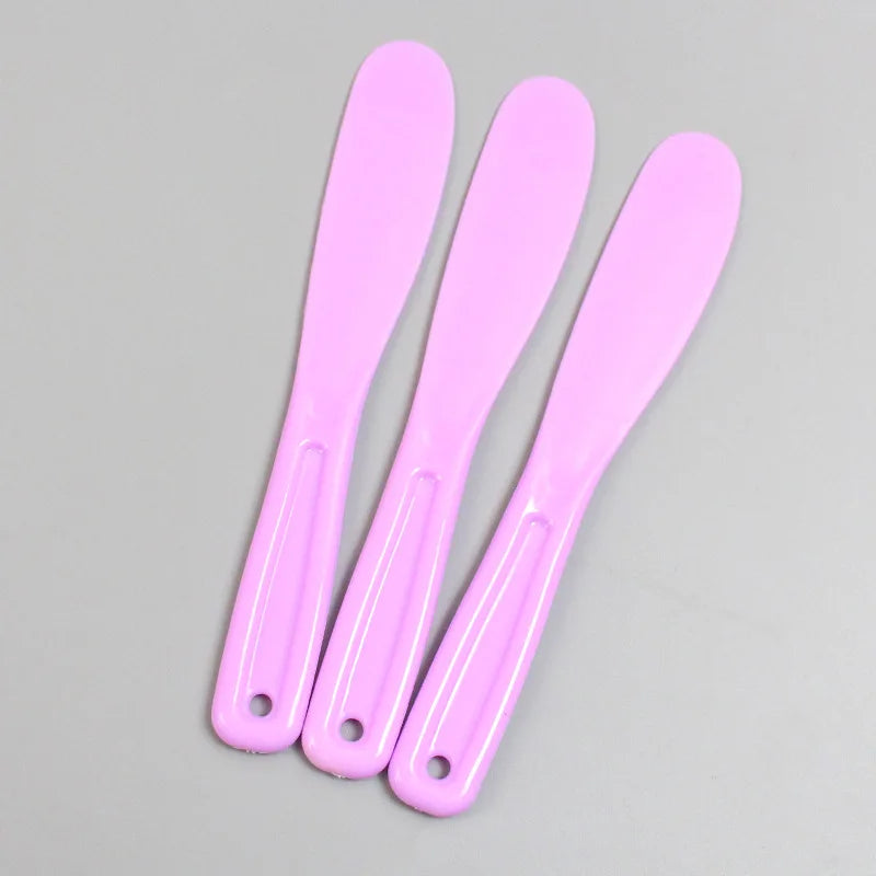 Silicone Face Mask Bowl Set Mask Stick Big Face Mask Powder Mixing Bowl Spatula Masks Brush DIY Skin Care Set Salon Beauty Tools | Color:Purple Stick-3pcs