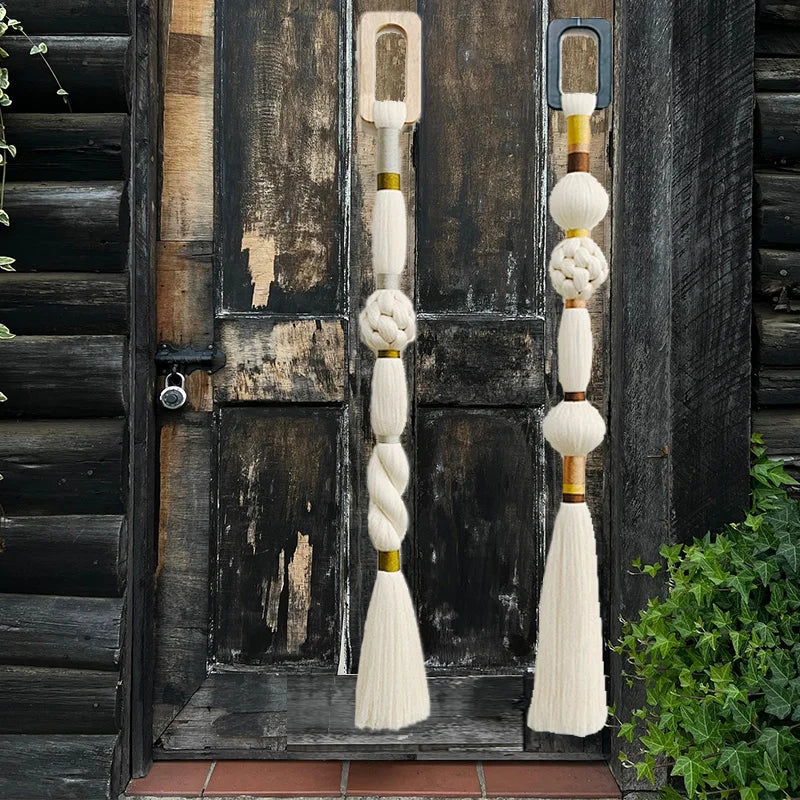 Boho Chic Art Decor Rope Knot Thick Polyester Luxury Woven Wall Hanging Decor For Wedding Or Living Room | 0