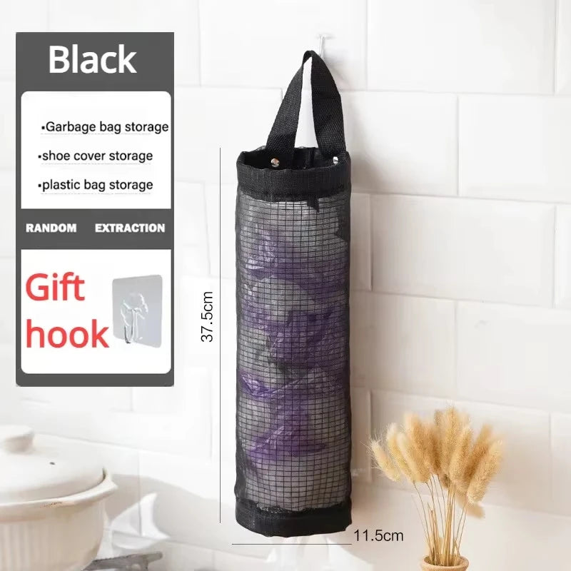 Kitchen Organizer Garbage Bag Storage Basket Garbage Organizer Plastic Bag Holder Garbage Collection Storage Kitchen Accessories | Color:SN12502