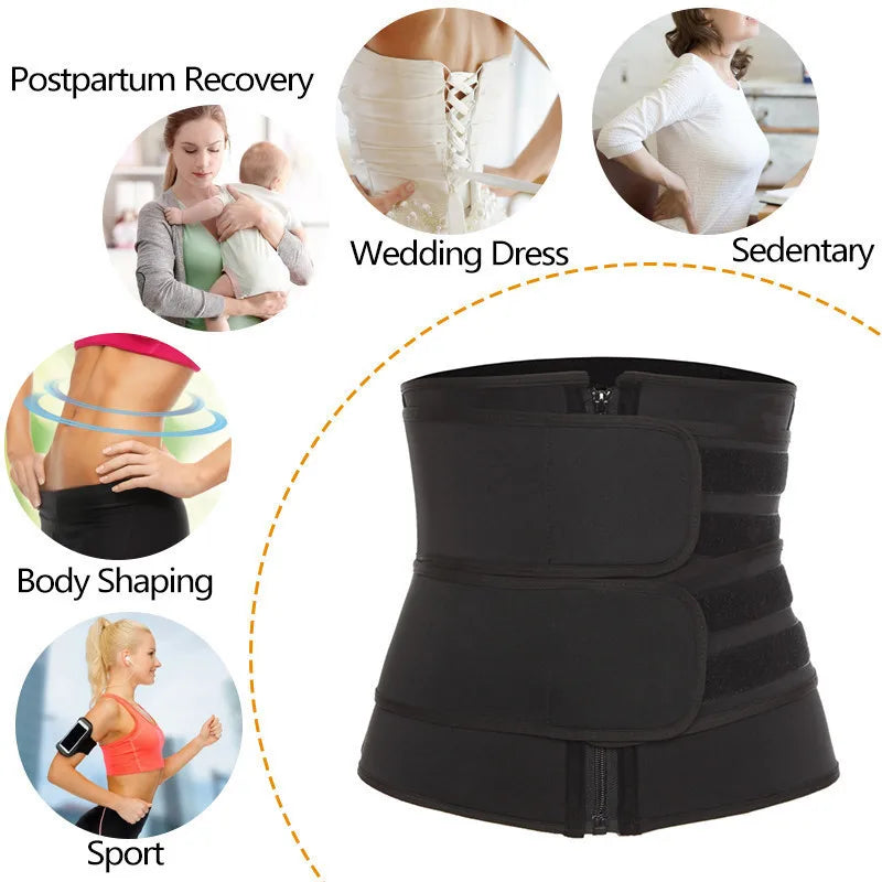 1pc Waist Trainer Slimming Body Shaper Fitness Belt Weight Loss Fat Burning Sport Girdle Sweat Trimmer Workout Cincher Shapewear | 3