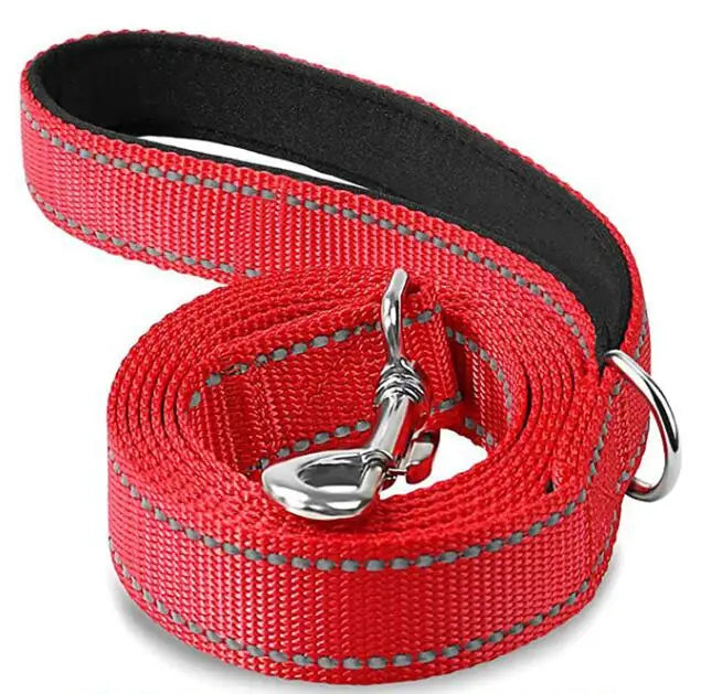 Reflective Pet Leash Dog Trainning Leashes Outdoor Leash Rope Cats Dogs Pet Walking Harness Collar Leader Rope 1.2m 1.5m 1.8m | Color:red