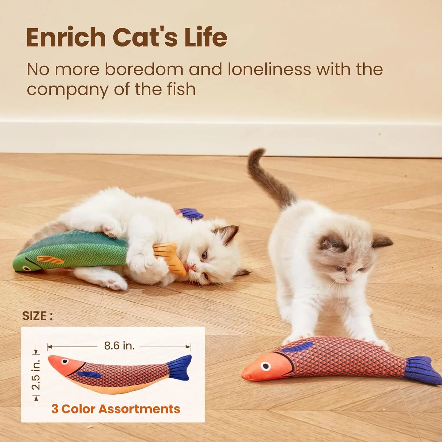 Cat Toys Fish,Teeth Grinding Catnip Toys,Soft and Durable,Kitten Toys Interactive Sounding Cat Chew Bite Plush Toys Cat Supplie | 4
