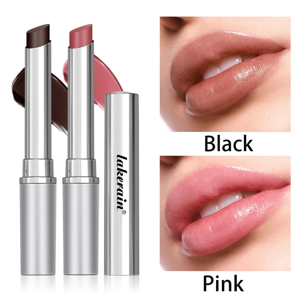Long Lasting Moisturizing Lipstick Natural Lip Plumper Makeup Lip Plumping Gloss Cosmetics Exfoliating For Lip Care Product | Color:pink and black