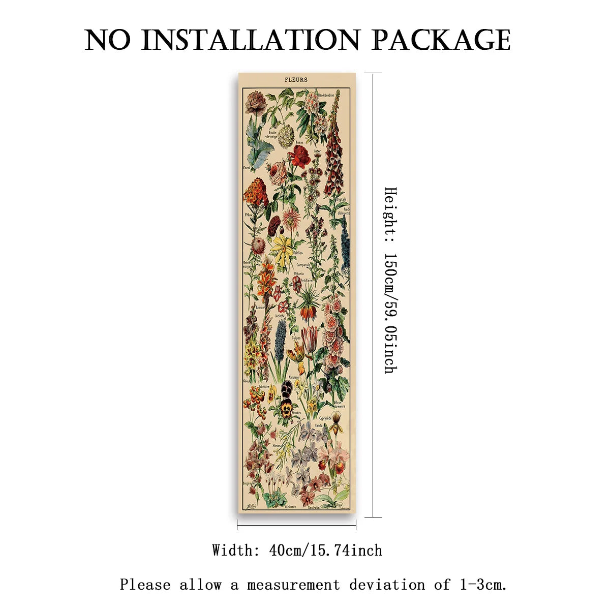 Floral & Plants Chart Vertical Tapestry Mushrooms Wall Hanging Reference llustrative Botanical Art Tapestry Flowers Home Decor | Color:GHYX(232)