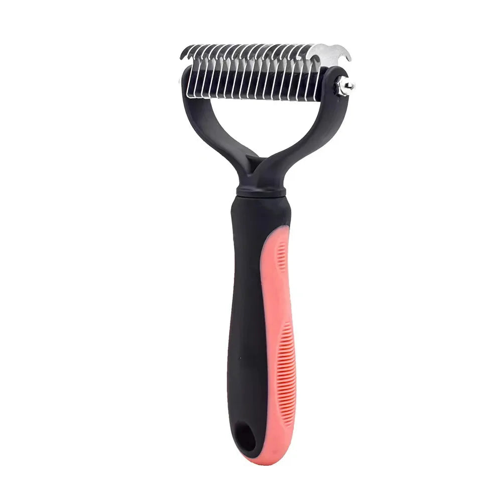 Professional Pet Deshedding Brush Dog Hair Remover Pet Fur Knot Cutter Puppy Cat Comb Brushes Dogs Grooming Shedding Supplies | Color:Orange L