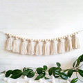 tassel Wood Bead Garland banner Ramadan mubarak Muslim Islamic Kareem Boho eid Al-Fitr home living room decoration gift sign | 0