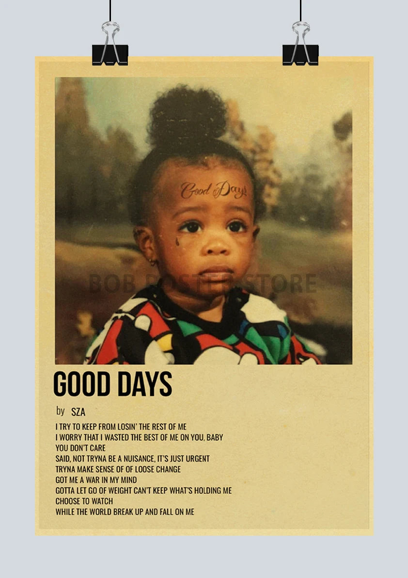 Classic Hot Singer Musician Poster Vintage Kraft Paper Decorative Collection Art Home Study Room Bar Cafe Door Gift Wall Sticker | Color:Q217-3