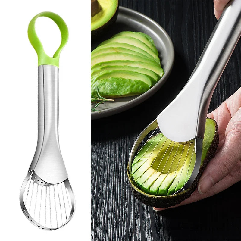 Avocado Knife Gadget Stainless Steel Cutter Kitchen Gadgets Fruit Cutting Artifact All for Kitchen and Home Dragon Fruit Slices | 0