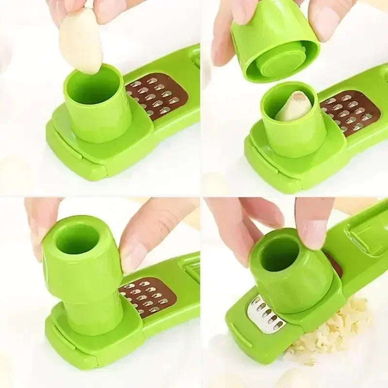 Hot 1 Pack Mini Garlic Grinder Creative Garlic Press Kitchen Garlic Mash Manual Mashing Green Kitchen Gadgets Accessories | 3