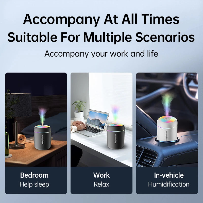 180ML Mini Air Humidifier USB Electric Aroma Diffuser Essential Oil Purifier Aromatherapy Mist Maker Lights For Car Home Bedroom | 4