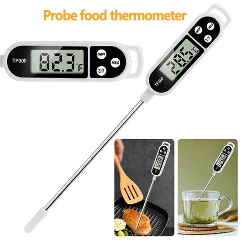 Probe Type Food Thermometer Kitchen Digital Thermometer For Meat Milk Cooking Food BBQ TP300 Electronic Temperature Gauge Tool | 2