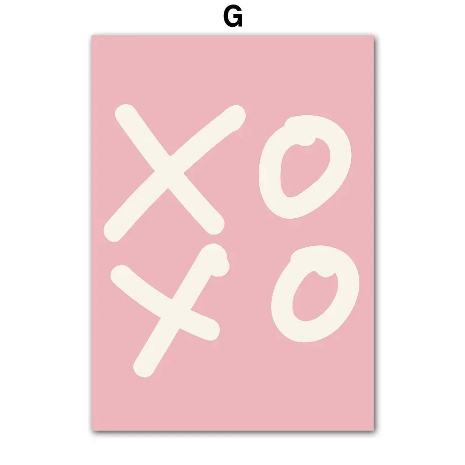 Pink Lucky Poker Queen Heart Dice Match Pop Y2k Art Living Room Home Decor Pastel Poster And Print Boho Wall Art Canvas Painting | Color:G