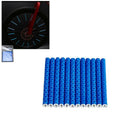 12pcs/Bag Bicycle Spoke Reflective Strip 7.5cm MTB Bike Wheel Rim Spoke Sticker Tube Warning Strip DIT Riding Reflective Stripe | Color:Blue