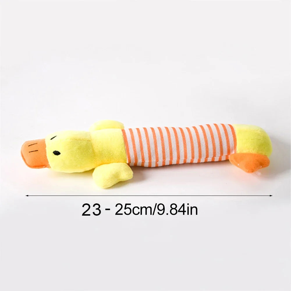 Plush Cute Elephant Duck Pig Pet Dog Cat Squeak Sound Dog Toys Funny Fleece Durability Chew Molar Toy Fit for All Pets | Color:3