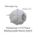 3D Rotating Pillar Candle Silicone Mold Geometric Wave Candle Wax Mould DIY Abstract Art Soap Resin Gypsum Mold Home Craft Decor | Color:S