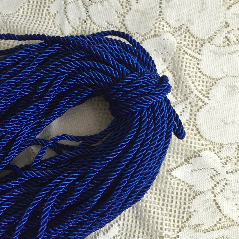5MM Twisted Cord Rope Trim Craft Decorative Polyester Rope Handmade Cording for Sewing Crafts Upholstery Home Decor 5m | Color:Royal blue