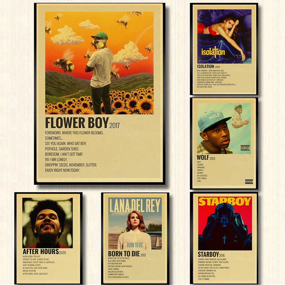 Classic Hot Singer Musician Poster Vintage Kraft Paper Decorative Collection Art Home Study Room Bar Cafe Door Gift Wall Sticker | 0