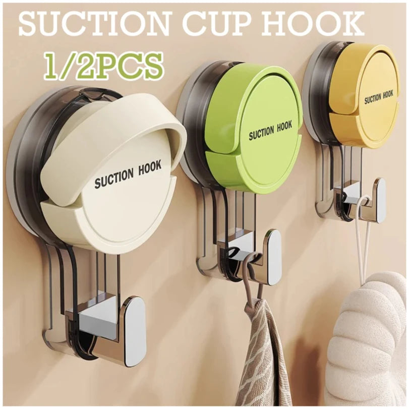 1/2PCS Suction Cup Hooks No Punching Wall Hooks for Bathroom Kitchen Bedroom Reusable Towel Clothes Hanger Hook Home Organizer | 0