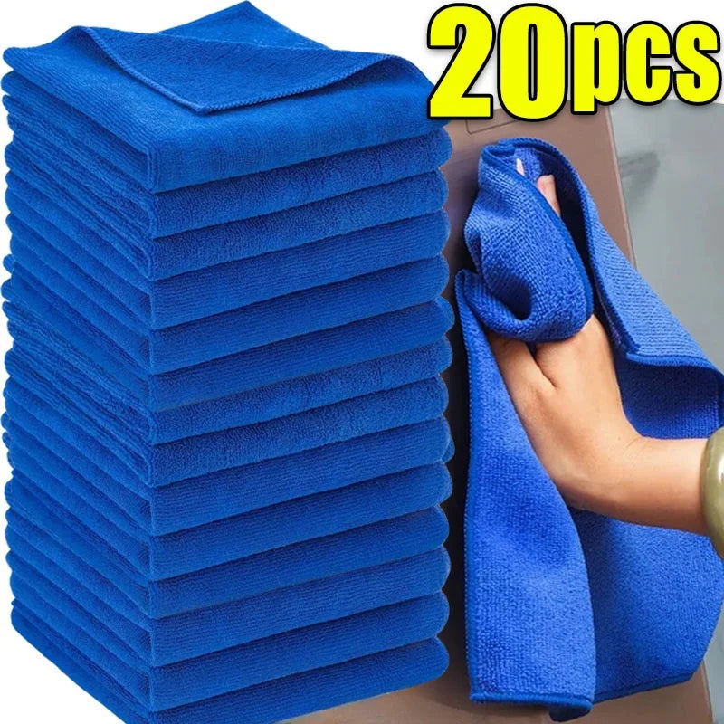 1-20Pcs Microfiber Towels Car Wash Drying Cloth Towel Household Cleaning Cloths Auto Detailing Polishing Cloth Home Clean Tools | 0