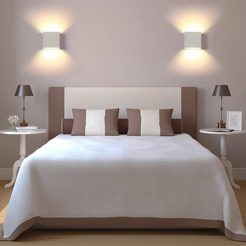 LED Wall Sconces 6W Modern Indoor Wall Lamp, White Up Down Wall Mount Lights for Living Room Hallway Bedroom Decor | 5
