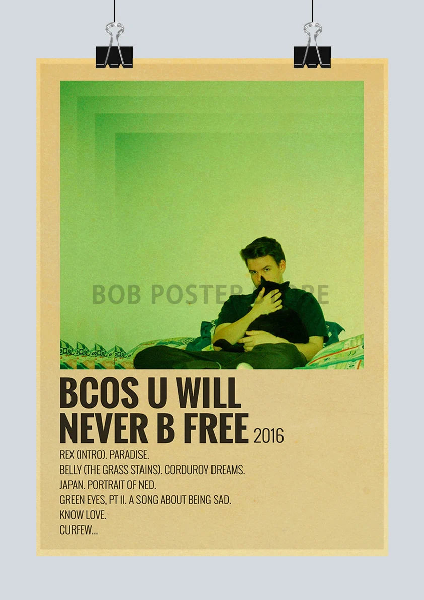 Classic Hot Singer Musician Poster Vintage Kraft Paper Decorative Collection Art Home Study Room Bar Cafe Door Gift Wall Sticker | Color:Q217