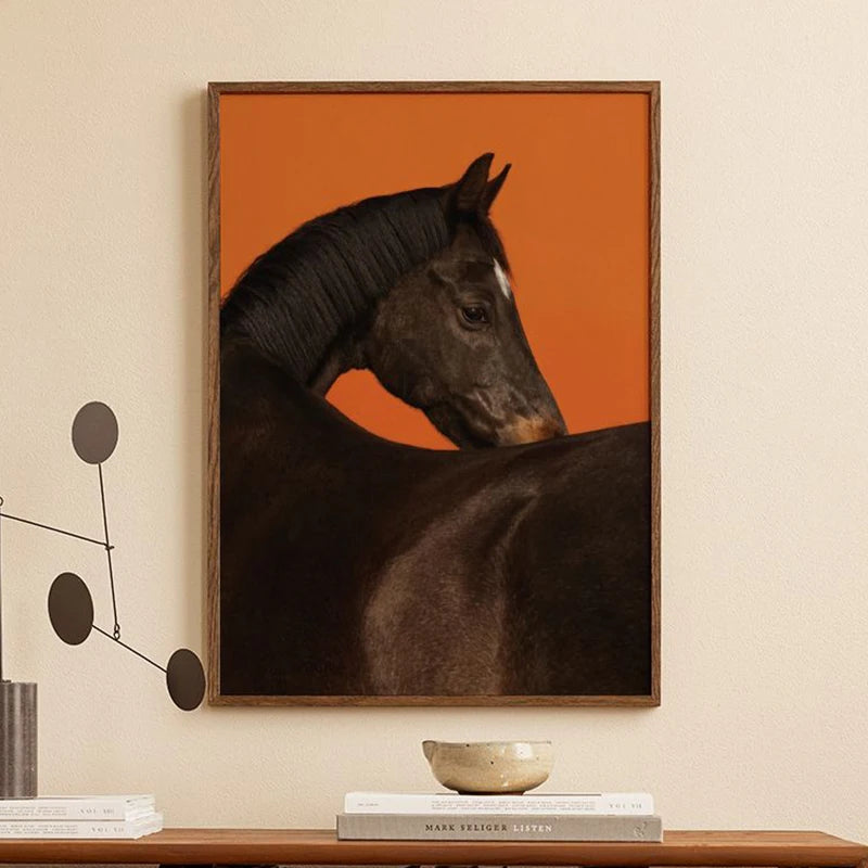 Abstract Thistles Marbled Garden Revival Stallion Terracotta Line Decor Painting Canvas Wall Art Print Poster Picture LivingRoom | 4