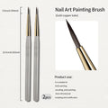 RSNAIL Nail Art Liner Brushes French Stripe Nail Line Painting Pen 18mm Slender Long Line Drawing Brush UV Gel DIY Manicure Tool | Color:Painting Brush 2pcs
