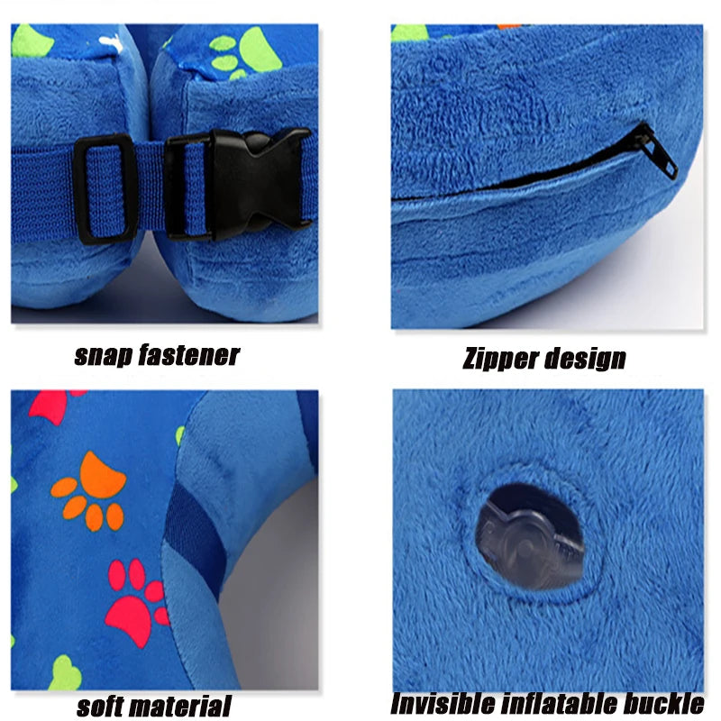 Dog Inflatable Cone Collar Adjustable Washable Post-Surgery Recovery Sweet Donuts for Large Medium Dogs Cats Protective Collar | 3