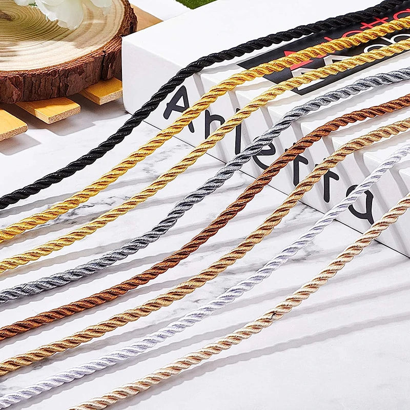 5MM Twisted Cord Rope Trim Craft Decorative Polyester Rope Handmade Cording for Sewing Crafts Upholstery Home Decor 5m | 4