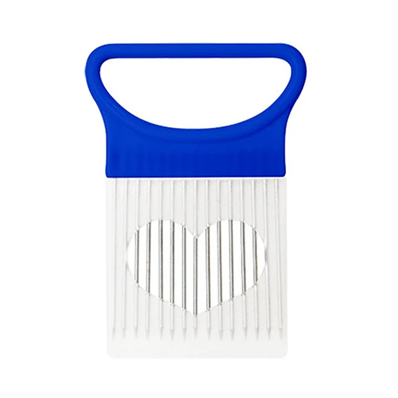 Onion Plugs Tomatoes Potatoes Cutters Onion Pins Fruit & Vegetable Tools Cutter Lemon Onion Holder Kitchen Gadgets | Color:Blue