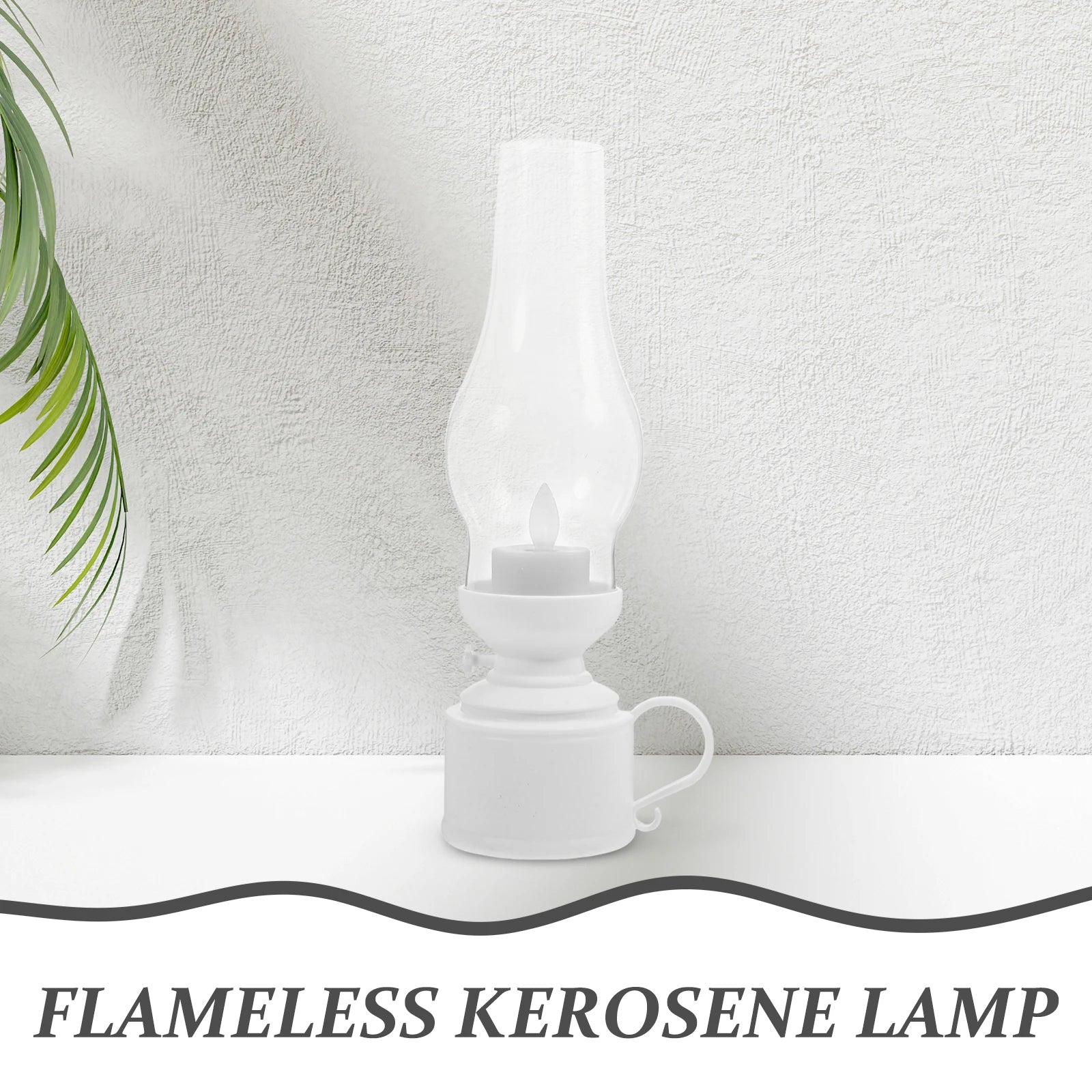 Style LED Lamp Ornament for Desk Fireplace Living Room Farmhouse Decor Electric Light Vintage Touch | 0