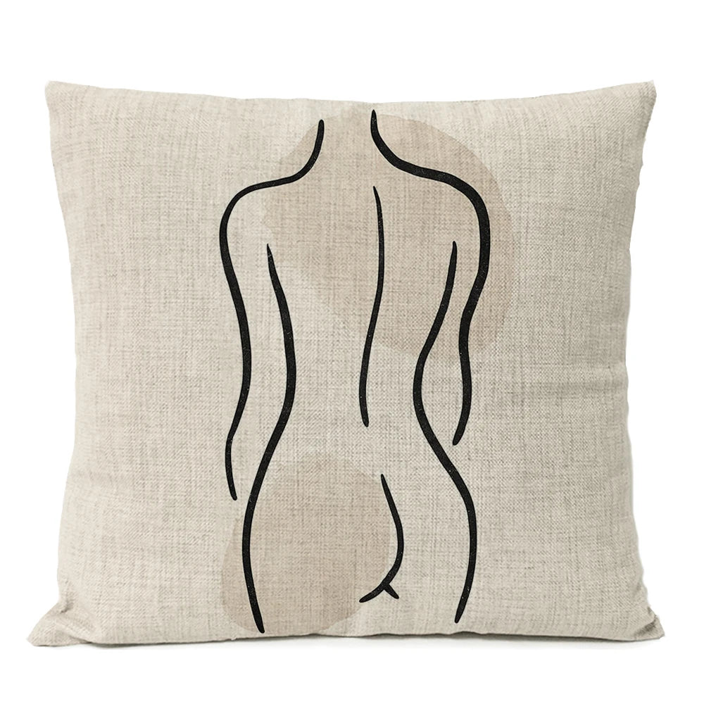 Simple Black Geometric Pillows Boho Leaves Throw Pillow Cover Bohemia Floral Cushion Home Decoration Decorative Sofa Pillow Case | Color:11