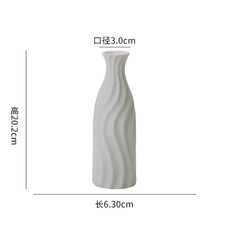Home High-End Sensory Embryo Flower Vase Interior Decoration Ceramic Vase Artistic Decoration Desktop Flower Vase | Color:B