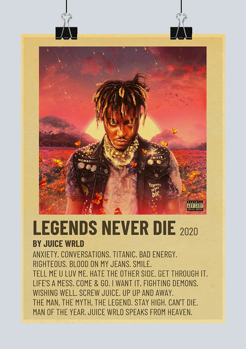 Classic Hot Singer Musician Poster Vintage Kraft Paper Decorative Collection Art Home Study Room Bar Cafe Door Gift Wall Sticker | Color:Q217-35