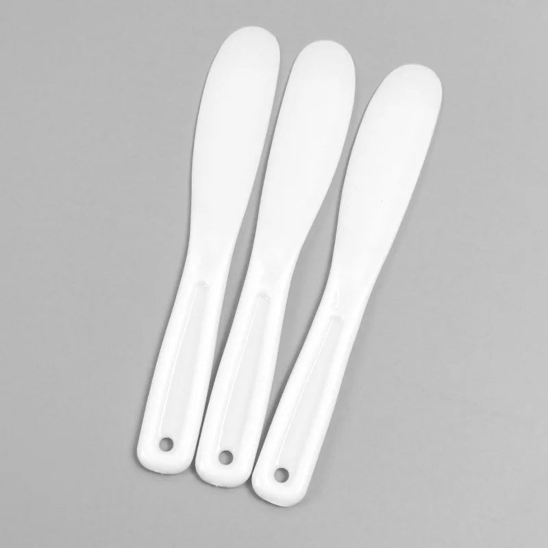 Silicone Face Mask Bowl Set Mask Stick Big Face Mask Powder Mixing Bowl Spatula Masks Brush DIY Skin Care Set Salon Beauty Tools | Color:White Stick-3pcs