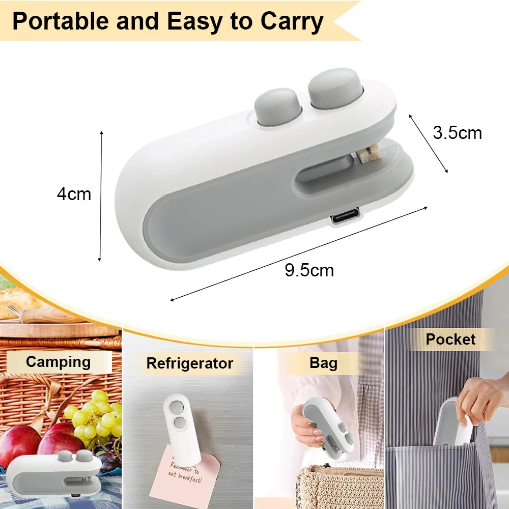 Mini Heat Bag Sealing Machine Package Sealer Bags Plastic Food Sealer Clip Bag Handheld Sealer Food Packaging Heat Sealer | 5