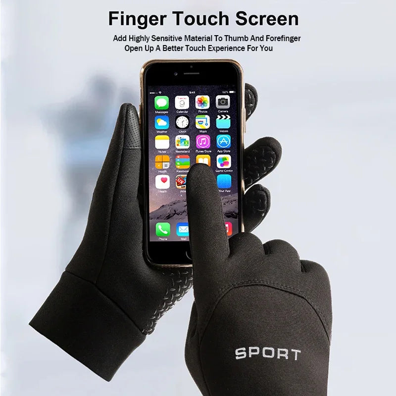 Winter Warm Gloves Touch Screen Windproof Cold-proof Cycling Gloves, Men's Women's Running, Hiking Skiing Gloves | 2
