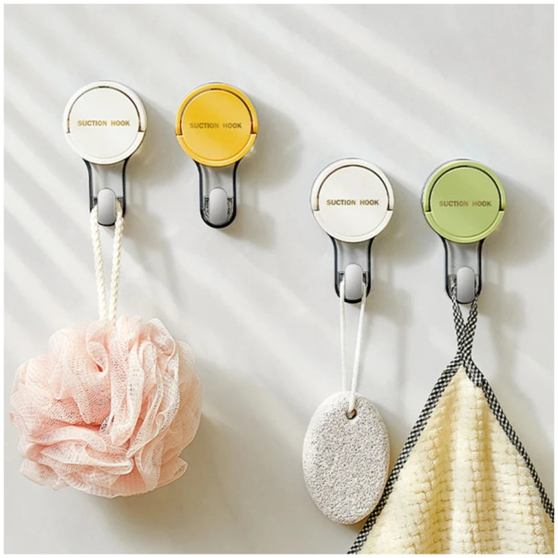 1/2PCS Suction Cup Hooks No Punching Wall Hooks for Bathroom Kitchen Bedroom Reusable Towel Clothes Hanger Hook Home Organizer | 1