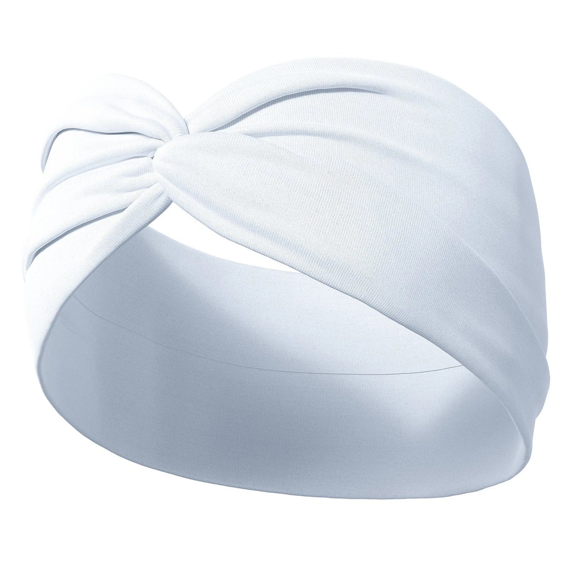 Yoga Headbands For Women's Hair Wide Thick Stretchy Boho African Turban Knotted Leopard Head Bands | Color:WHITE