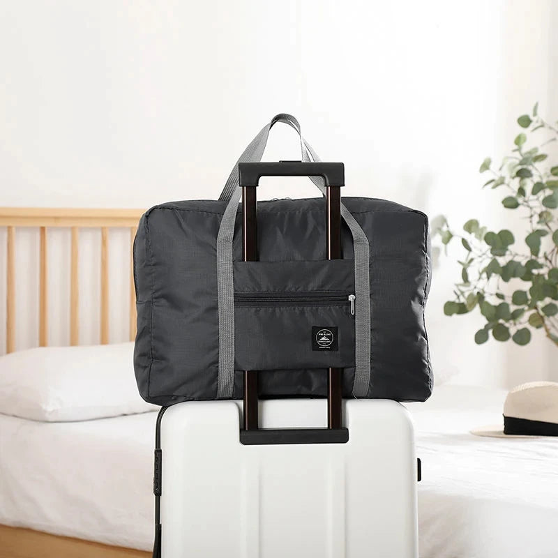 Foldable Travel Duffel Bag for Airlines Carry on Bag for Women and Girls Lightweight Large Capacity Sports Weekend Trip Overnigh | Color:black