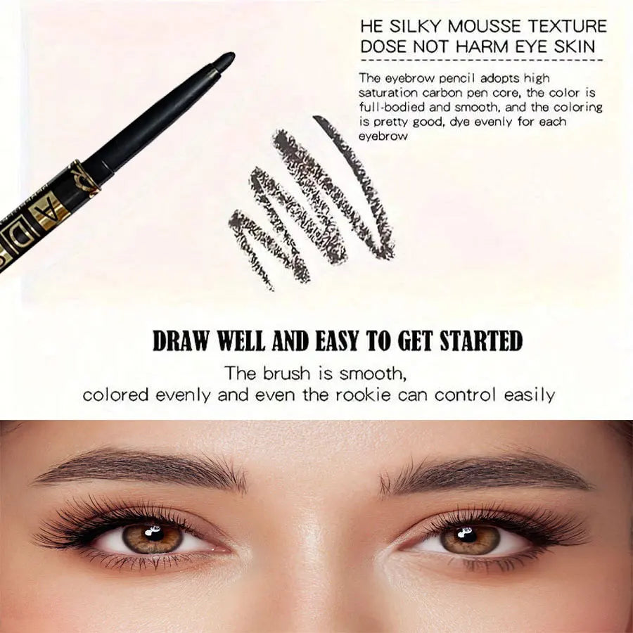 3PCS/9PCS Long-Lasting Waterproof Black Eyeliner Pencil -Smudge-Proof Sweat-Resistant for Bold Eye Makeup, ldeal Gift | 3