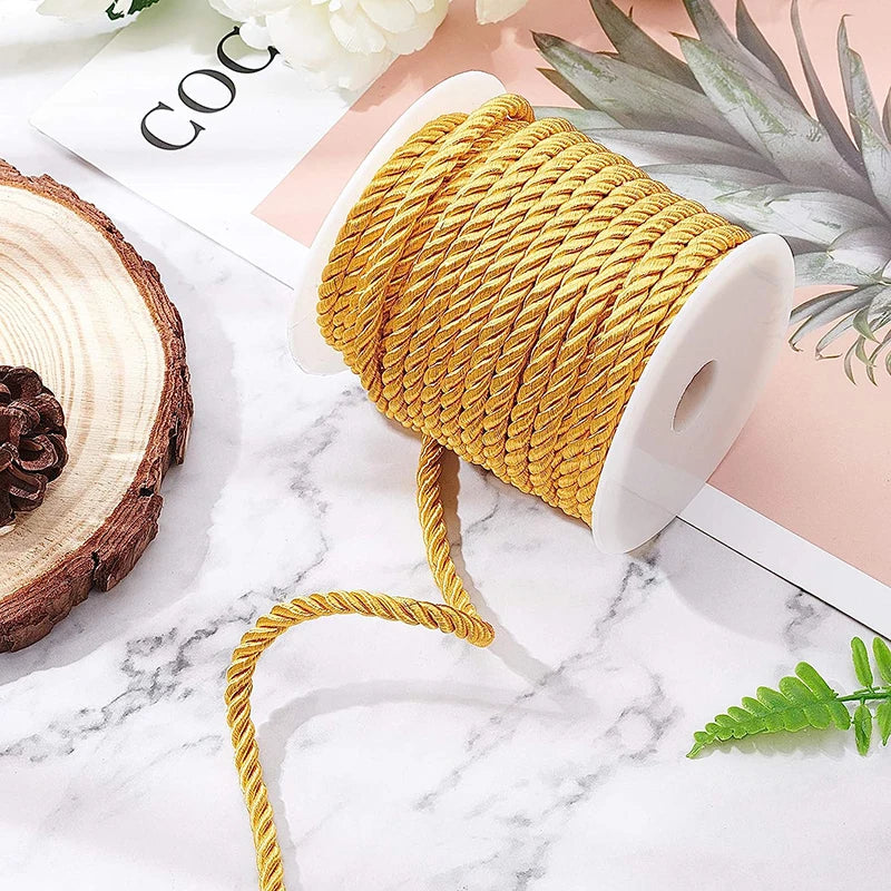 5MM Twisted Cord Rope Trim Craft Decorative Polyester Rope Handmade Cording for Sewing Crafts Upholstery Home Decor 5m | 2