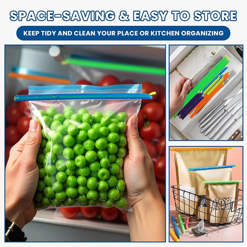5/10pcs Food Sealing Clips Snack Bag Sealer Reusable Closure Sticks Kitchen Fresh Keeping Clamp Rod Food Saver Storege Organizer | 3