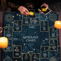 Celtic Cross Altar Cloth Tarot Card Table Cloth Witch Moon Divination Table Cover For Tarot Mat Witchy Gifts Decor Card Pad | Color:TLB (758)