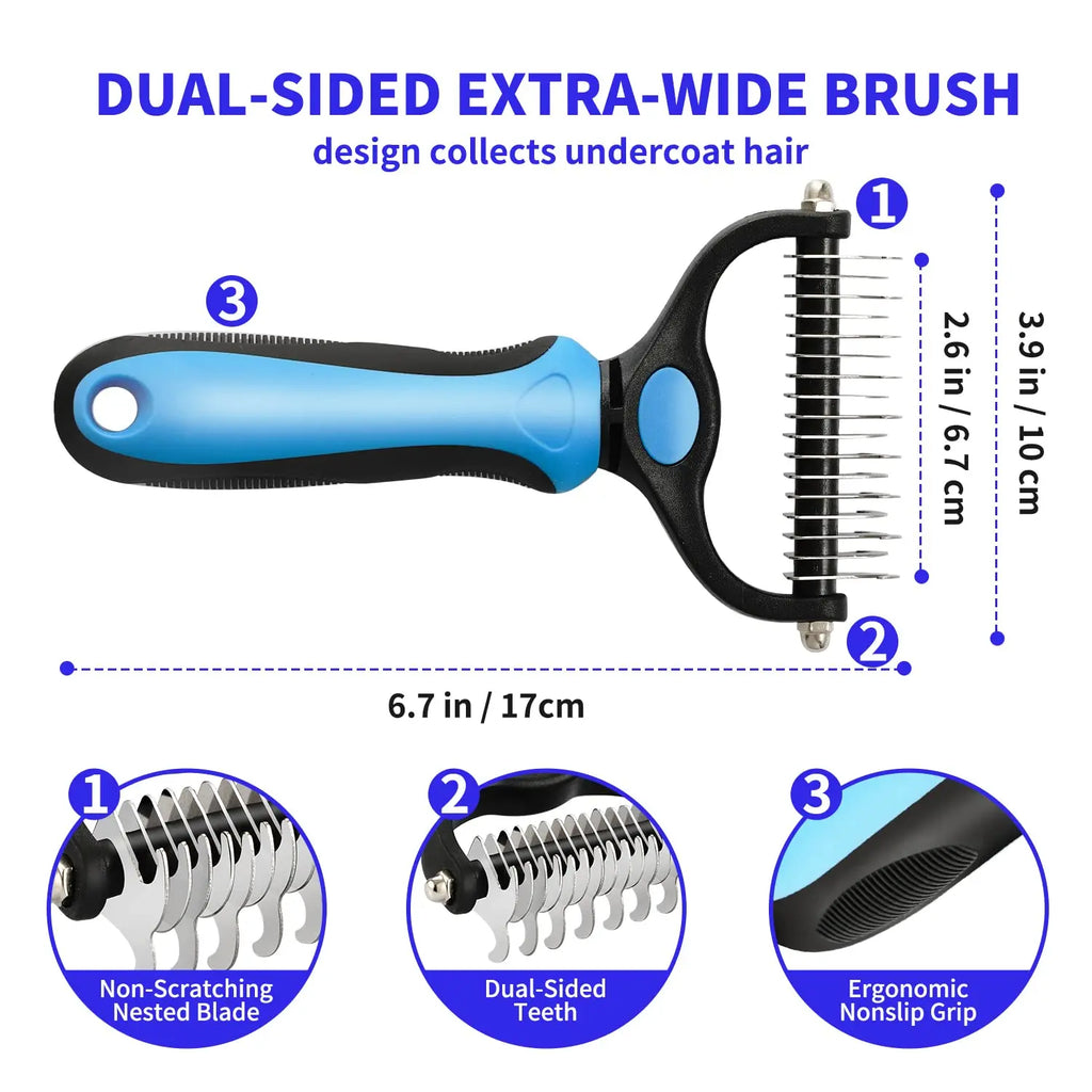 Professional Pet Deshedding Brush Dog Hair Remover Pet Fur Knot Cutter Puppy Cat Comb Brushes Dogs Grooming Shedding Supplies | 4
